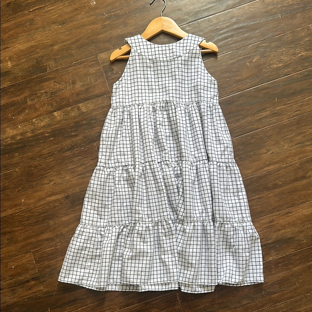 Checkered Sleeveless Kids Dress